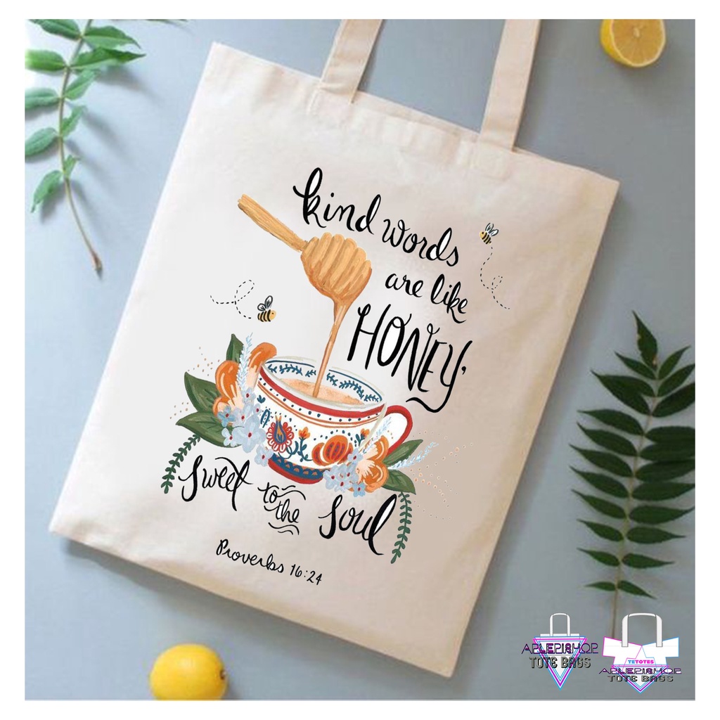 HIGH QUALITY BIBLE VERSE HAPPY VERSES KATSA TOTE BAGS | Shopee Philippines