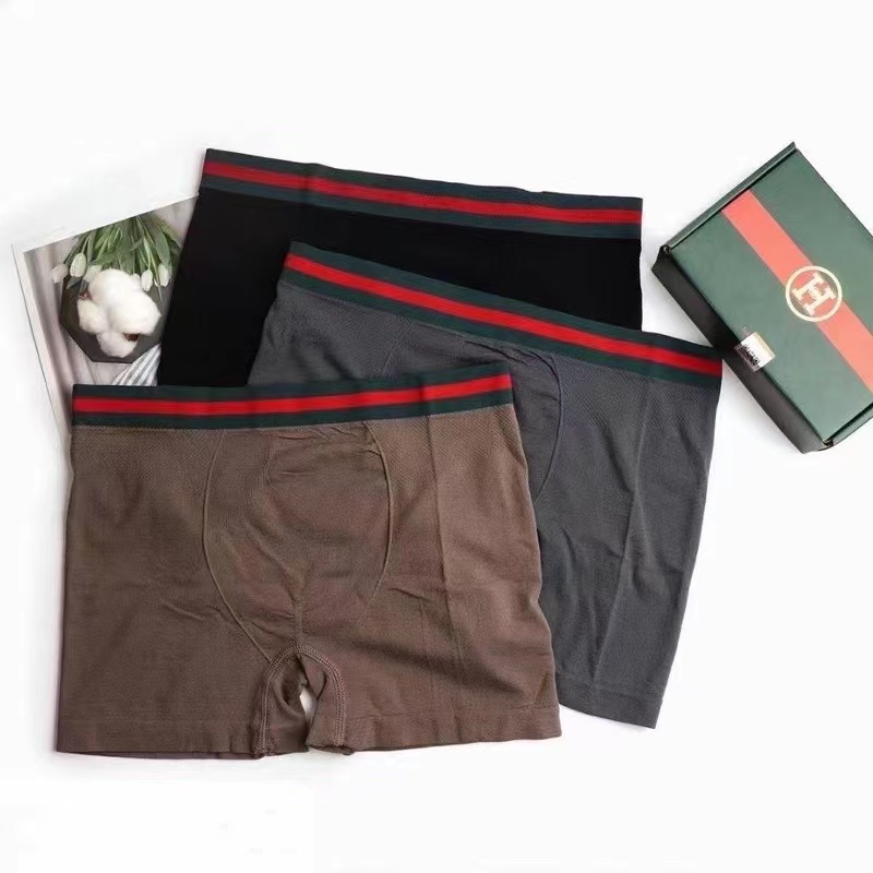 Men's Boxer Trunks Brief Gucci Style Cotton Spandex Boxers Shopee