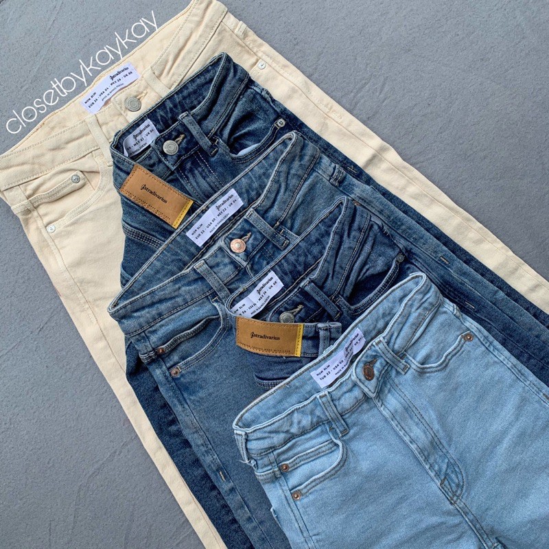 stradivarius mom jeans size chart