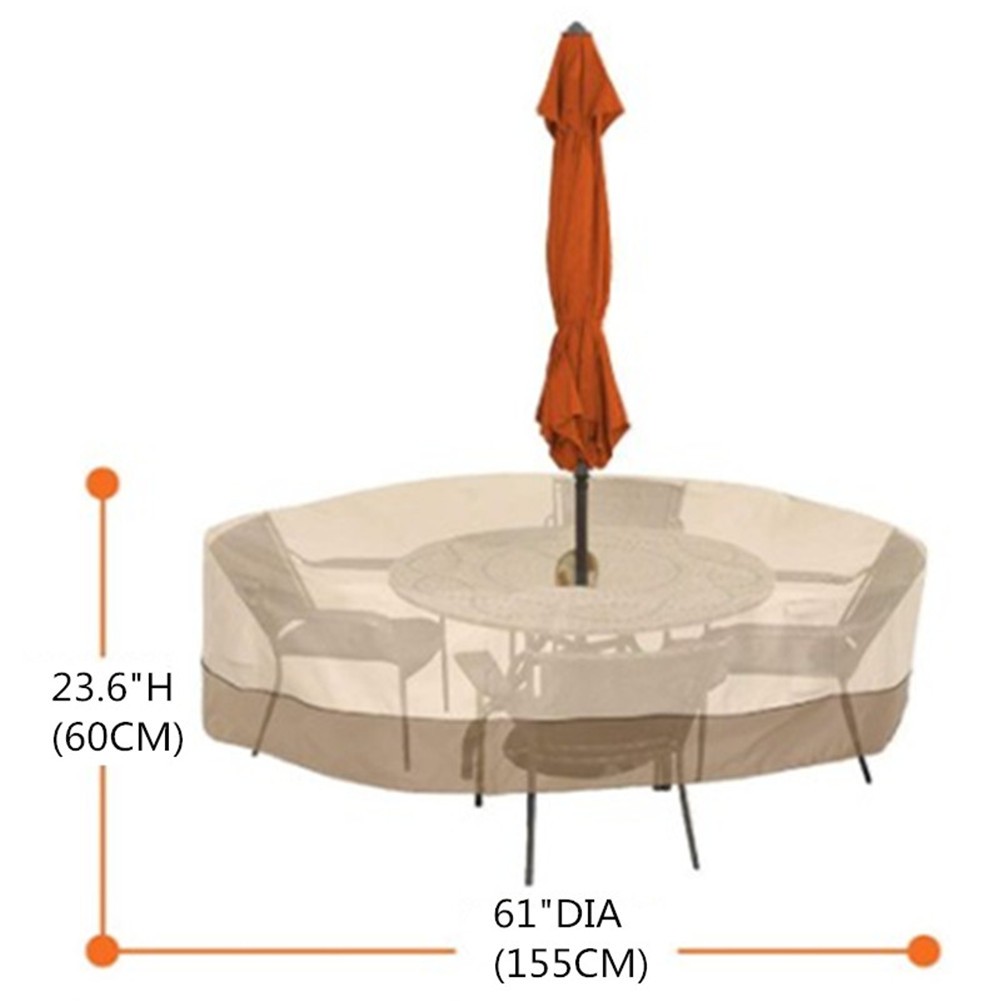 patio table and chairs cover with umbrella hole