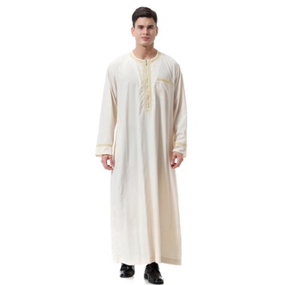 Muslim Men Jubba Thobe Abaya Formal Dress Middle East Musulman Homme ...