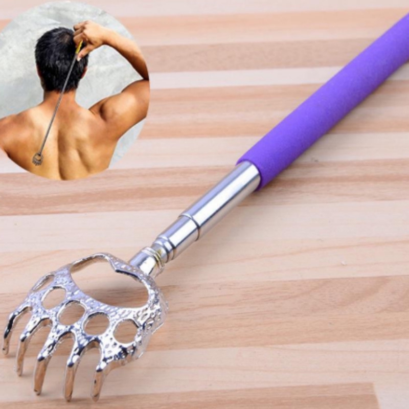 Extendable Handle Stainless Steel Scratcher Bear Claw Back Itching Tickling Healthy Tool BeeCost