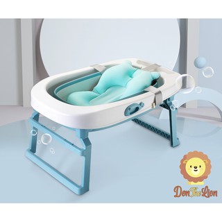 BIG Foldable Collapsible Bath Tub w/ Cushion, Stool, Shower Cap, Rinse Cup, Bath Sponge, Toys Large #5