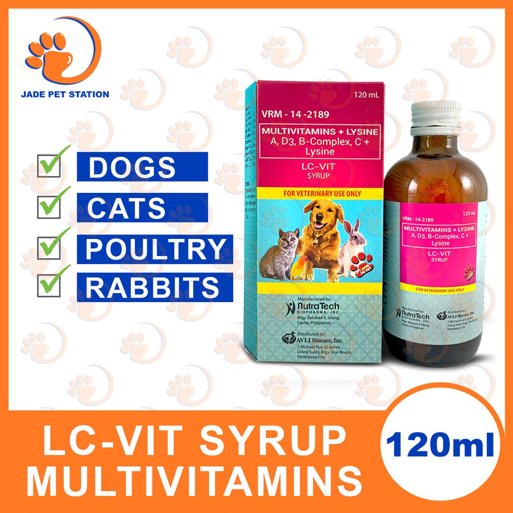 LC Vit Syrup multivitamins + Lysine Dog Cat Shopee Philippines