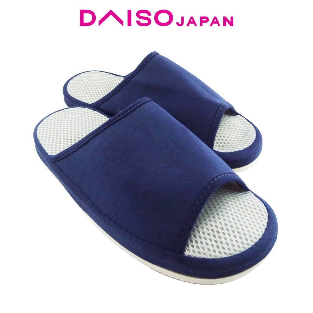 Daiso Navy Blue Men's Cushioned Room Slippers Shopee Philippines
