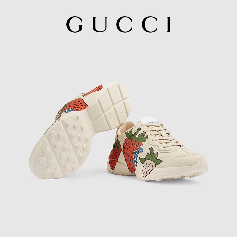 gucci strawberry tennis shoes
