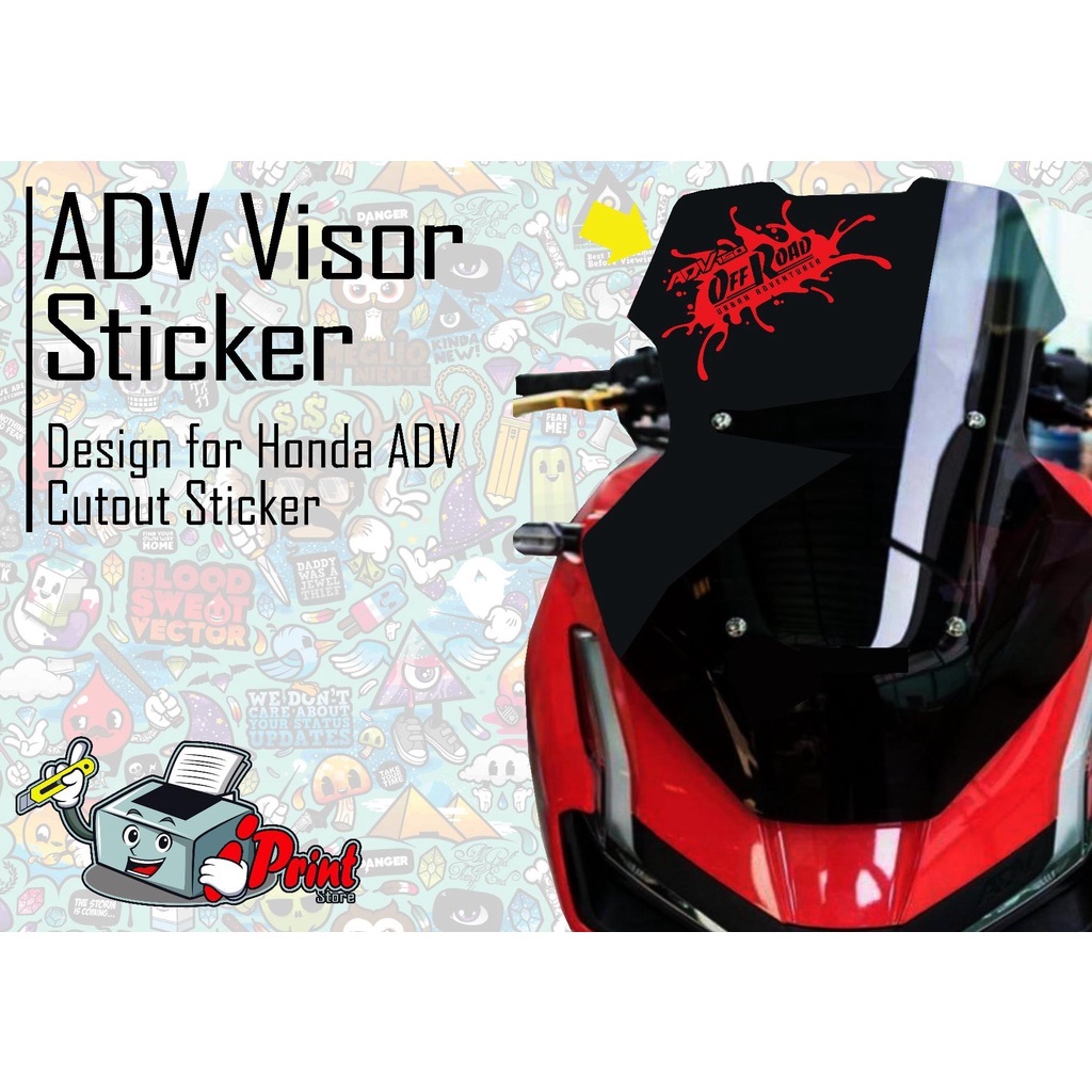 Honda ADV 150 Sticker ADV Decals, Cut Out Sticker, Waterproof Sticker