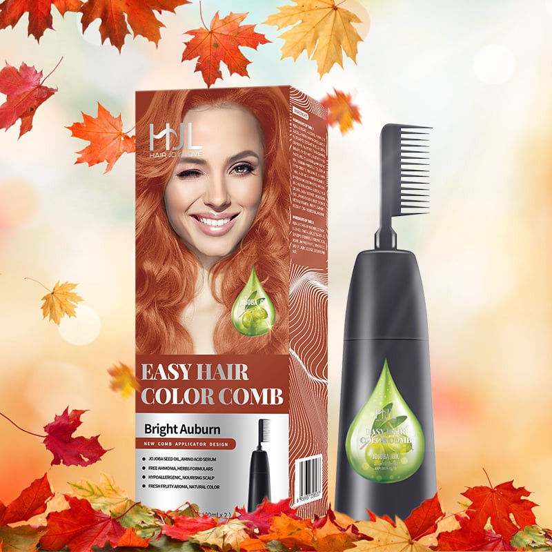 HJL Bright Auburn Comb applicator design Permanent Hair Dye Hair