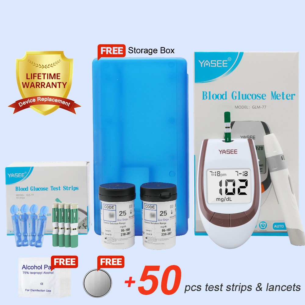 Yasee Test Kits with strips Blood Sugar Monitor Blood Sugar Test kit Set