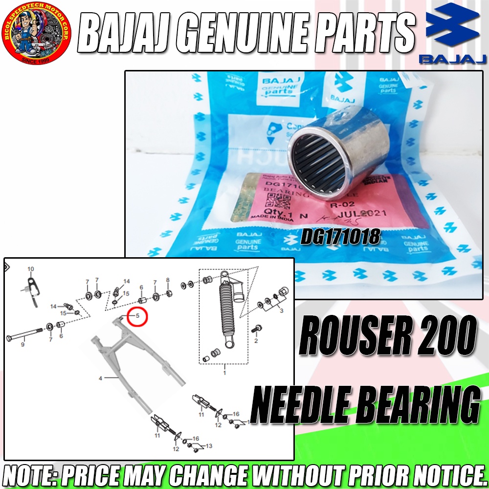 Rouser Needle Bearing Kmc Genuine Dg Shopee Philippines