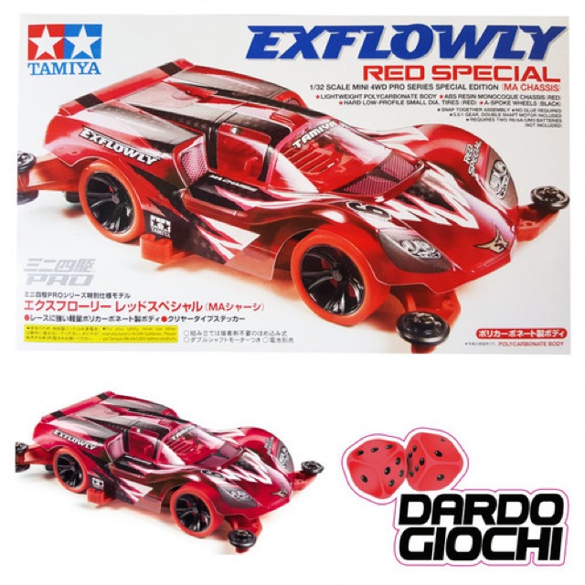 ma Chassis Tamiya Mini 4wd 95339 EXFLOWLY Red Special for sale online 