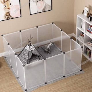 35*35CM Cat Dog Cage DIY Collapsible Pet Playpen for Dog Cat Pink White and Black Fence Puppy Cage