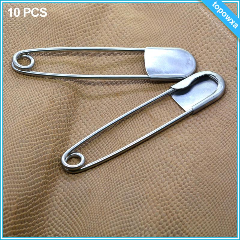 Sliver as described 3 Pieces Stainless Steel Safety Pins Heavy Duty Spring Large Blanket Crafts Making 