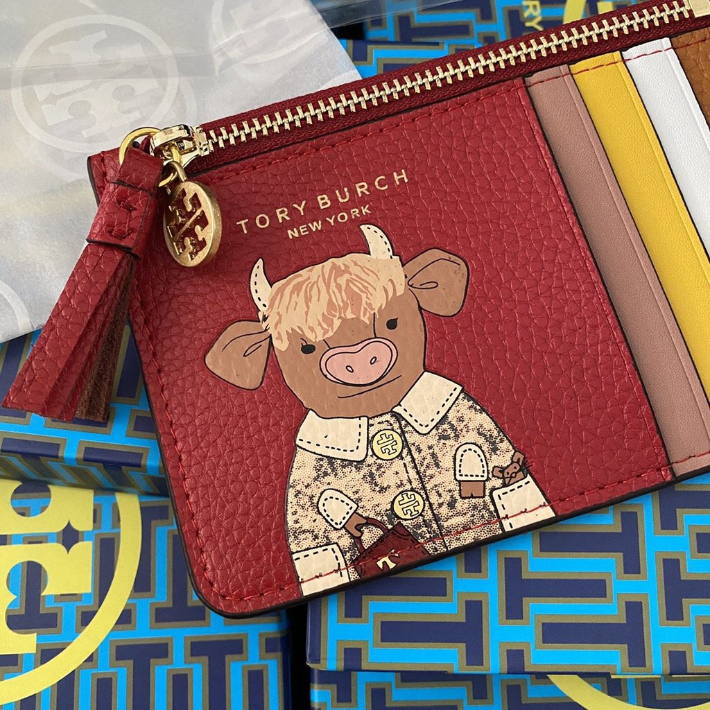 ∈✱☾2021 Tory Burch card holder/card wallet / coin pouch ox Print Year of  the Ox (with box) | Shopee Philippines