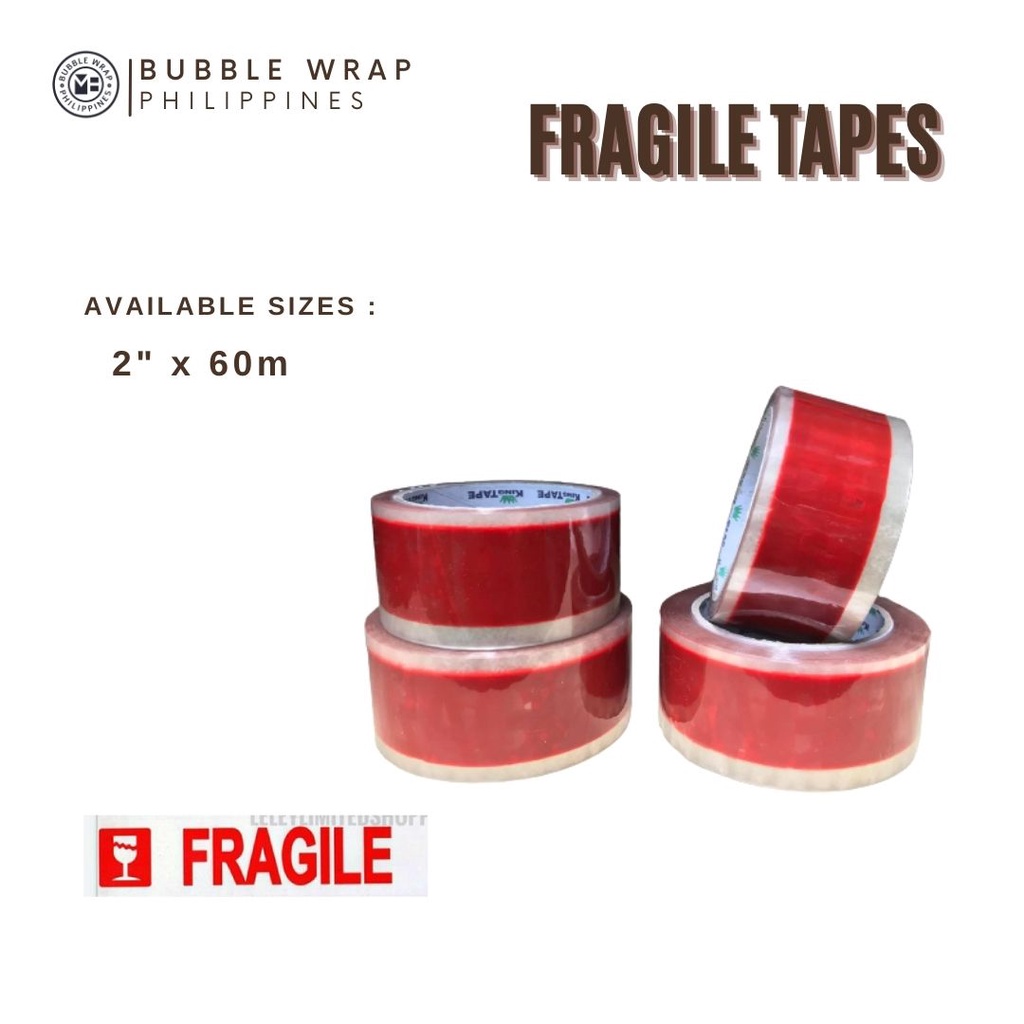 Fragile Tape Handle With Care (60m 100m) Shopee Philippines