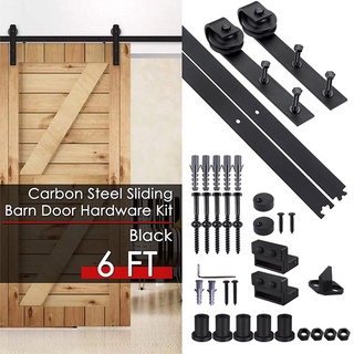 【Realm】6FT/6.6FT Sliding Door Barn Door Track Kit Carbon Steel Sliding Barn Door/Closet Hardware Kit #7