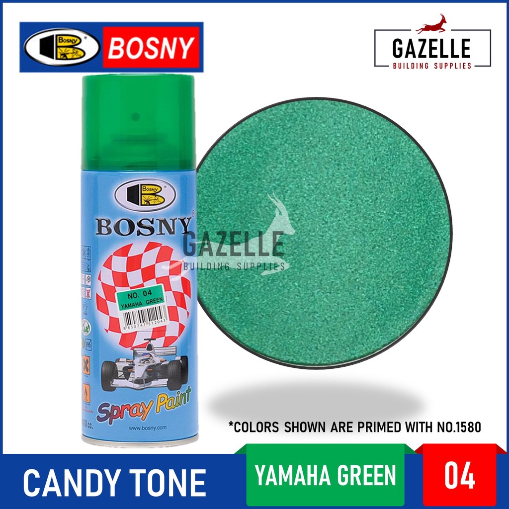 Bosny Candy Tone Acrylic Spray Paint 04 Yamaha Green Shopee Philippines