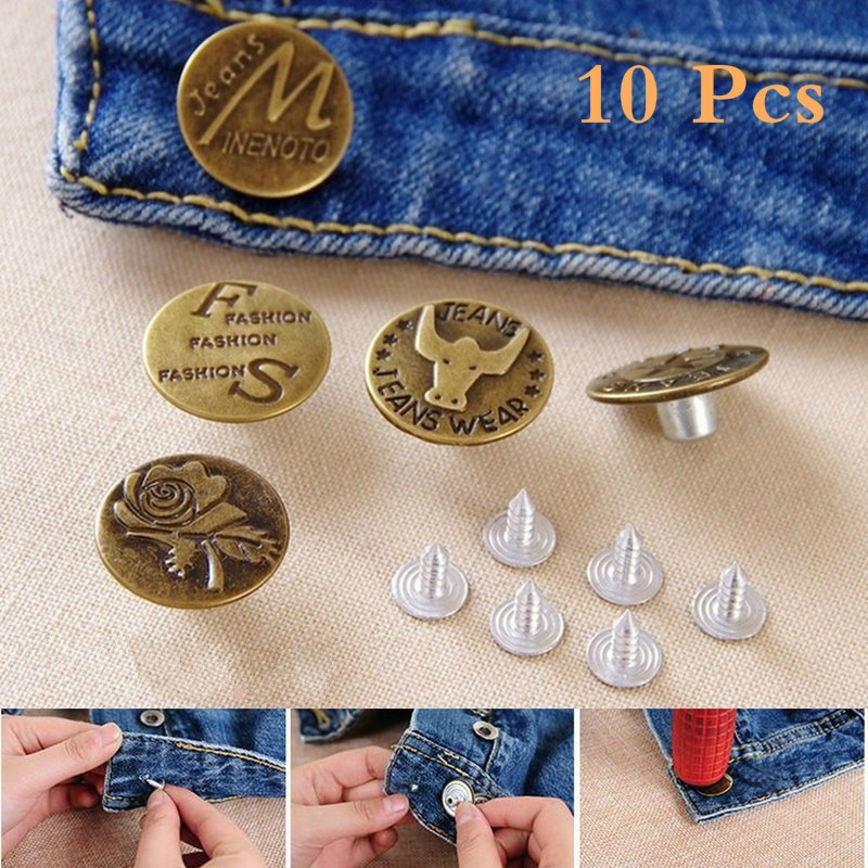 denim metal buttons