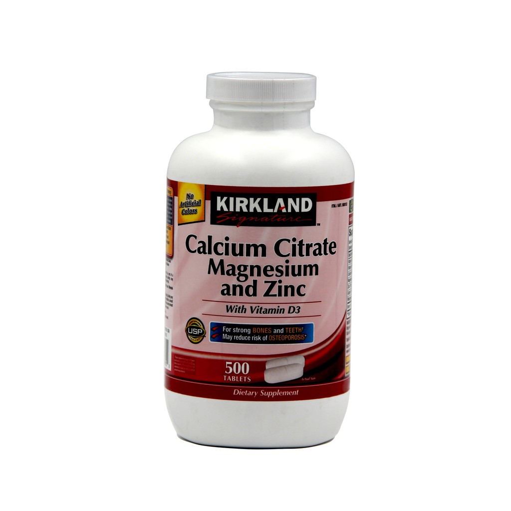 Kirkland Calcium Citrate Magnesium Zinc 500 Tablets