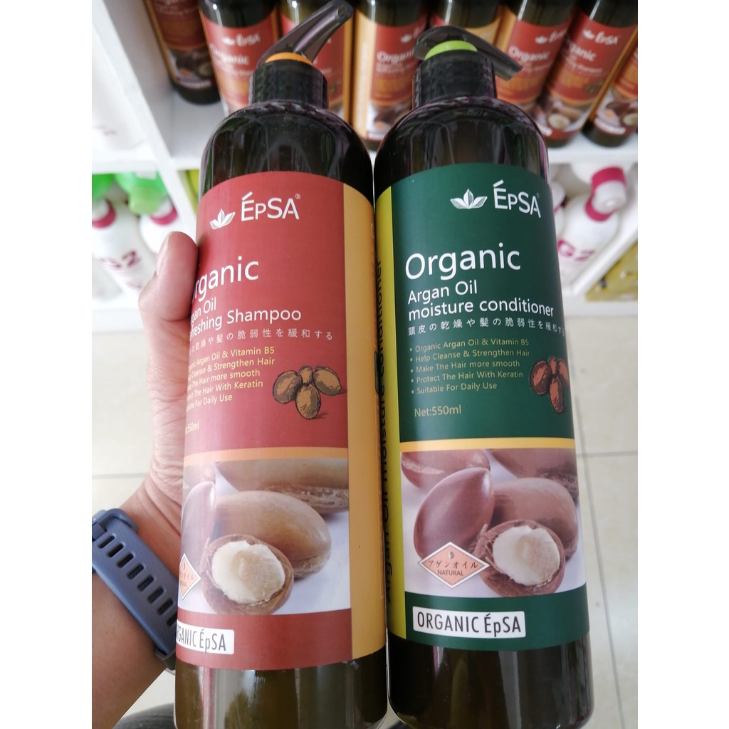 Epsa Organic shampoo and conditioner set 550ml Shopee Philippines
