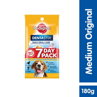 PEDIGREE Dentastix Dog Treats - Weekly Treats for Medium Dogs, 180g. Treats for Adult Dogs