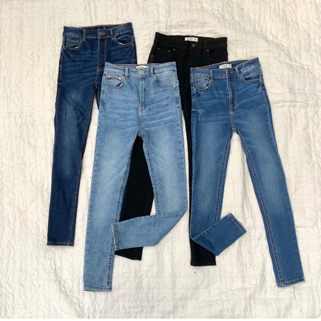 high waist skinny fit jeans