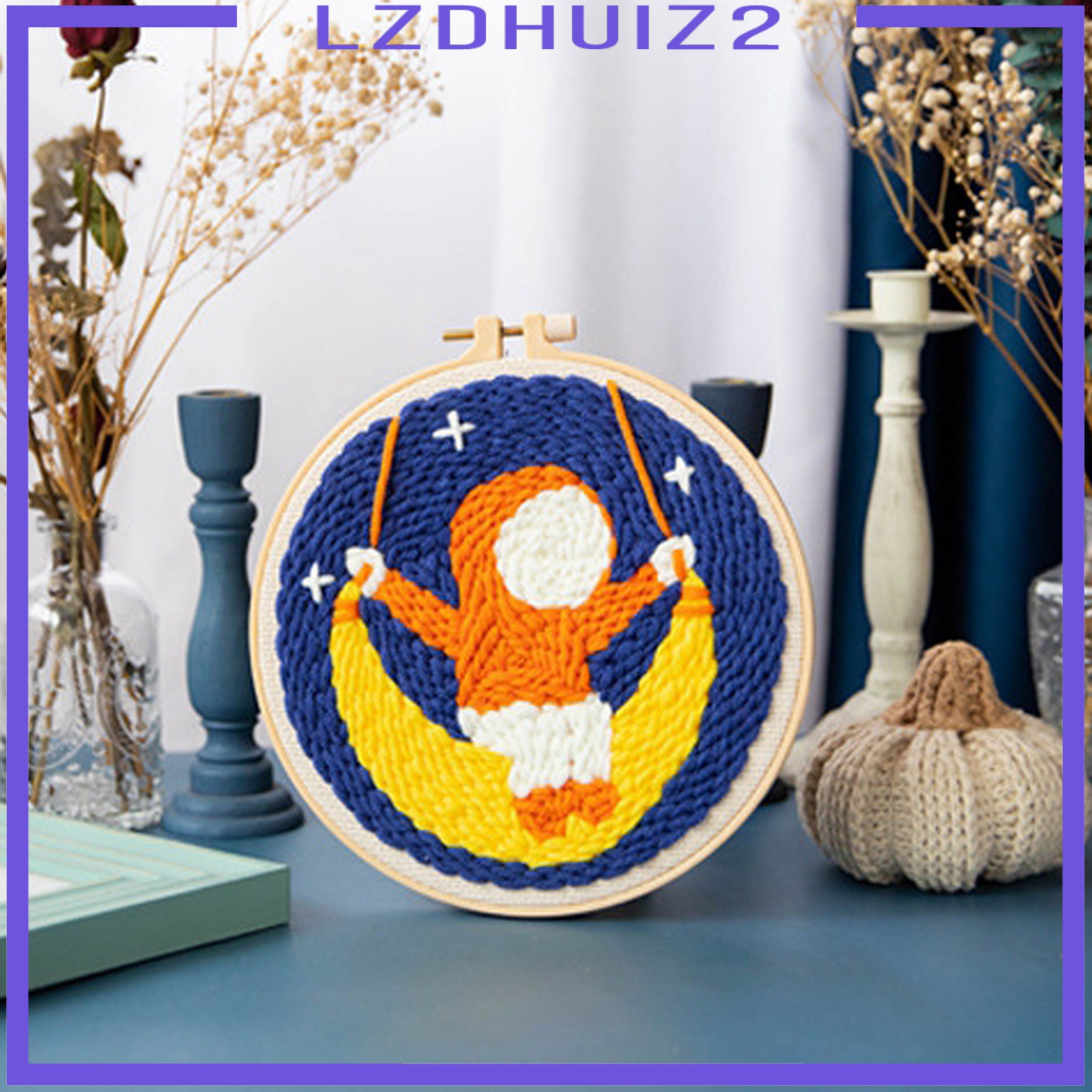 Les Fleurs DIY Landscape Embroidery Kit Punch Needle