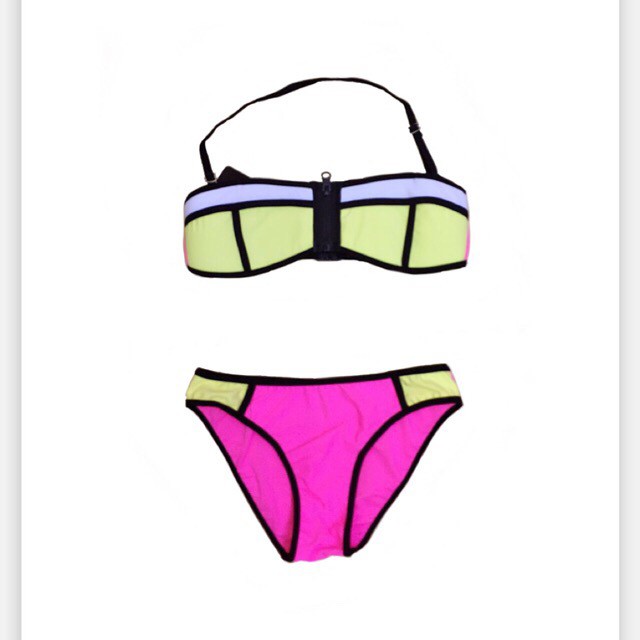 WAIKIKI SWIMSUIT633 Two Piece Swimwear Sexy Bikini With Zip Shopee