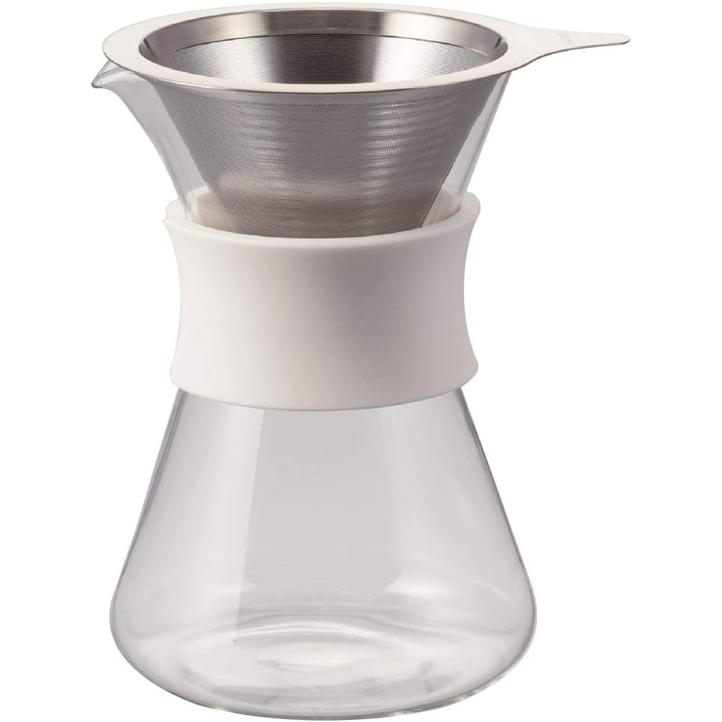 Simply Hario V60 Glass Decanter Coffee Maker with Stainless Steel