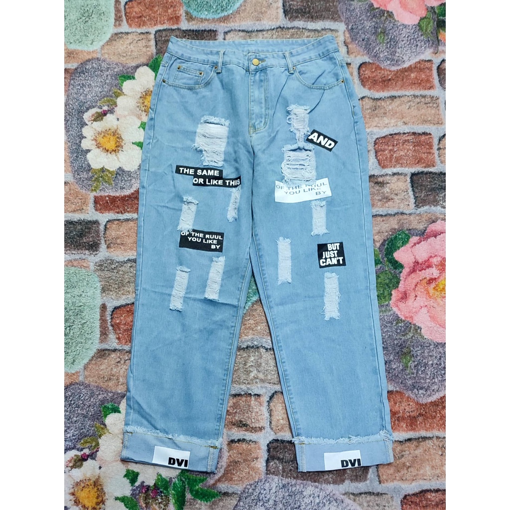 PLUS SIZE Highwaisted SHEIN Mom Jeans Baggy Denim Cute Printed