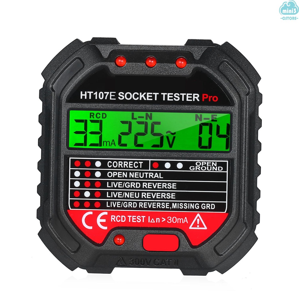 Mini KKmoon GFCI Outlet Tester with Voltage Display 90250V Socket Tester Automatic Electric