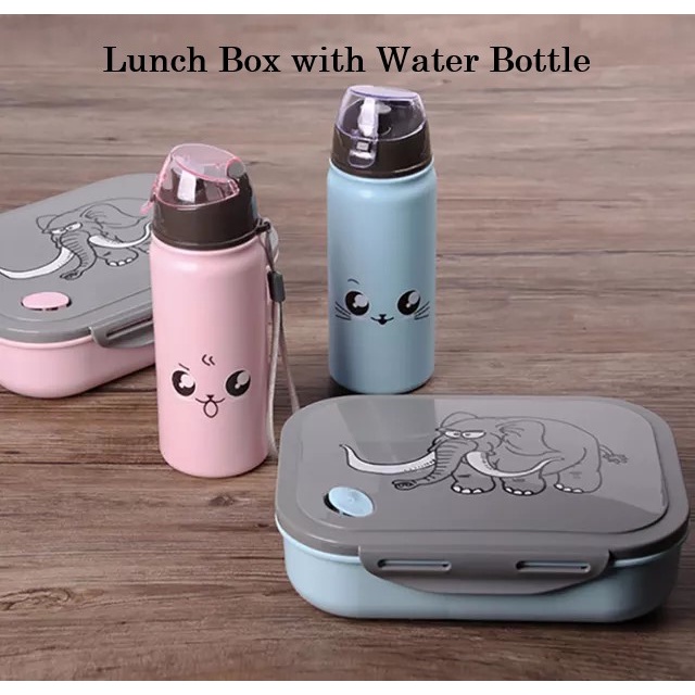 Portable Lunch Box with Water Bottle Set 400ml Water Bottle Set&Bento