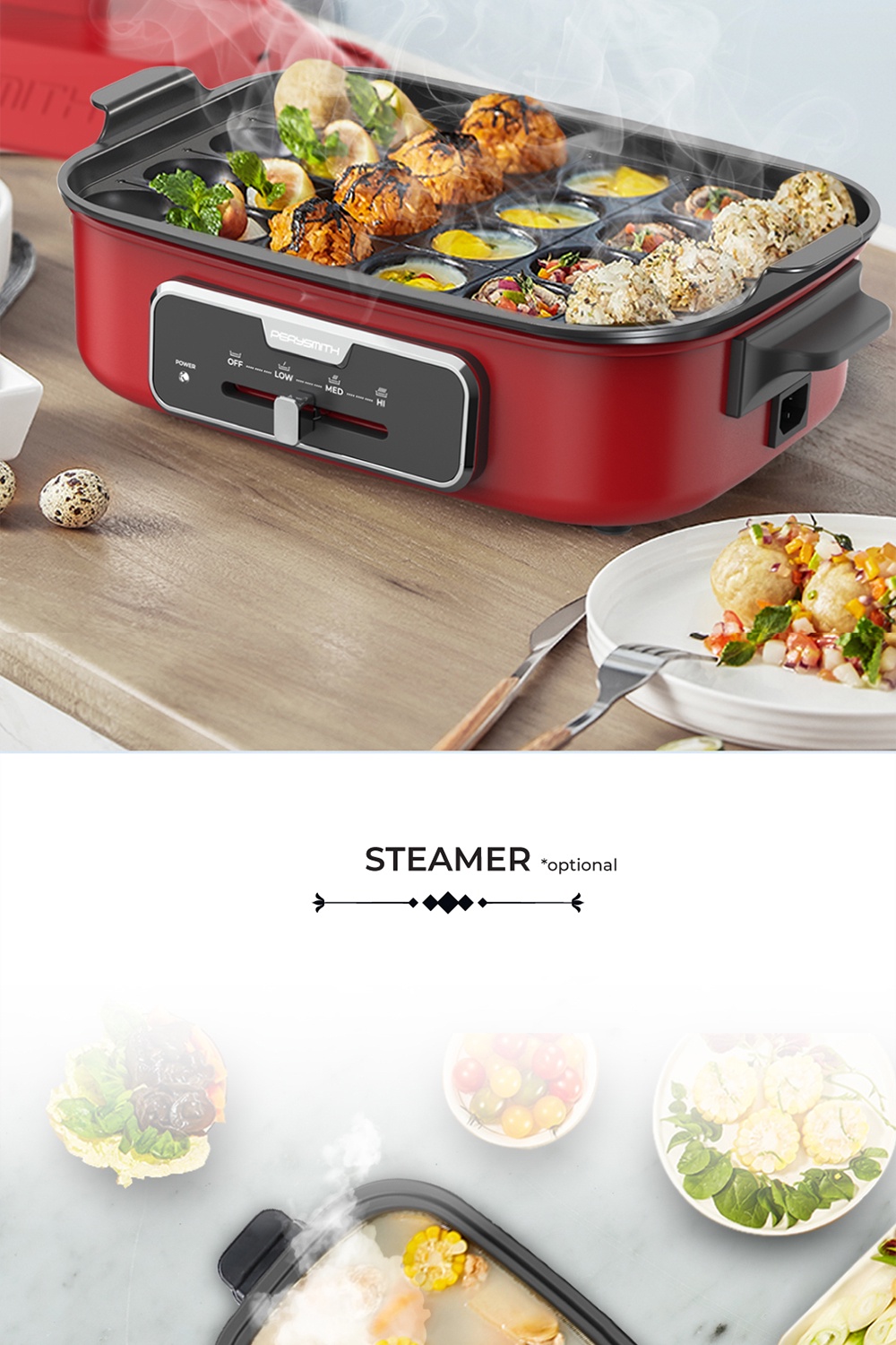 PerySmith AllInOne Multi Cooker Retro Series RT1000 blue Shopee