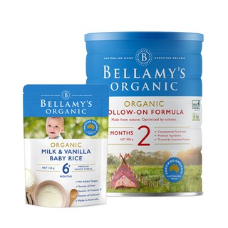 bellamy's organic baby rice with prebiotic