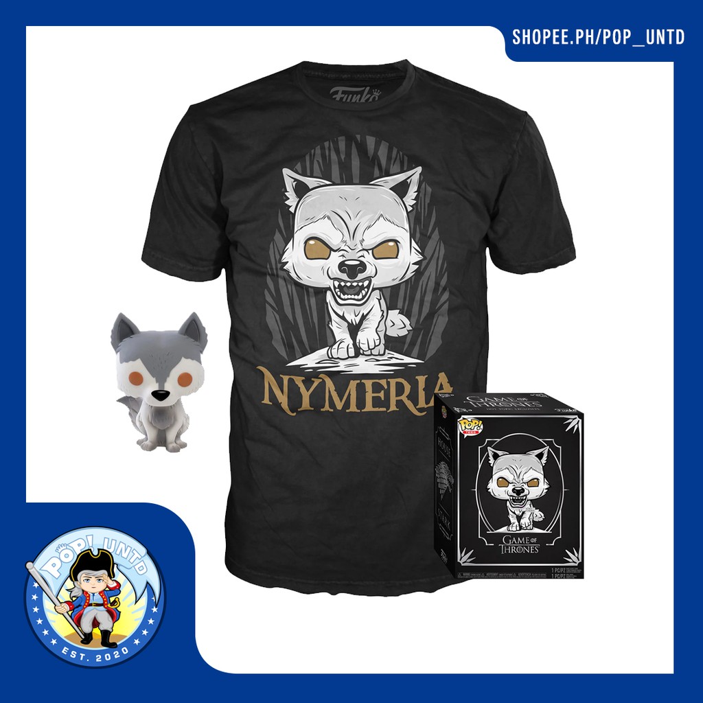 Game of Thrones Nymeria Funko Pop & Tee T-shirt Size SMALL 