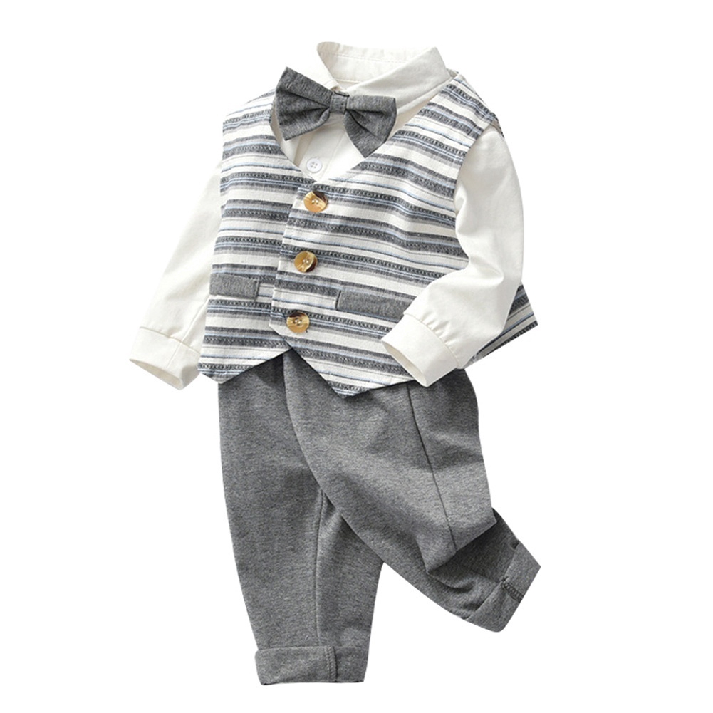 baby boy grey wedding outfit