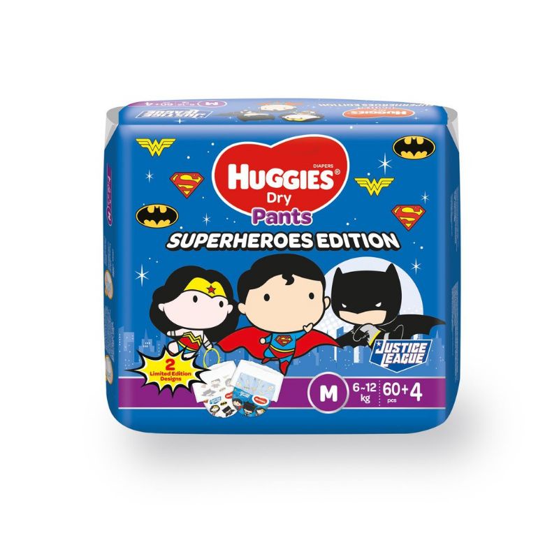 Huggies Medium pants 64pcs Superheroes Edition