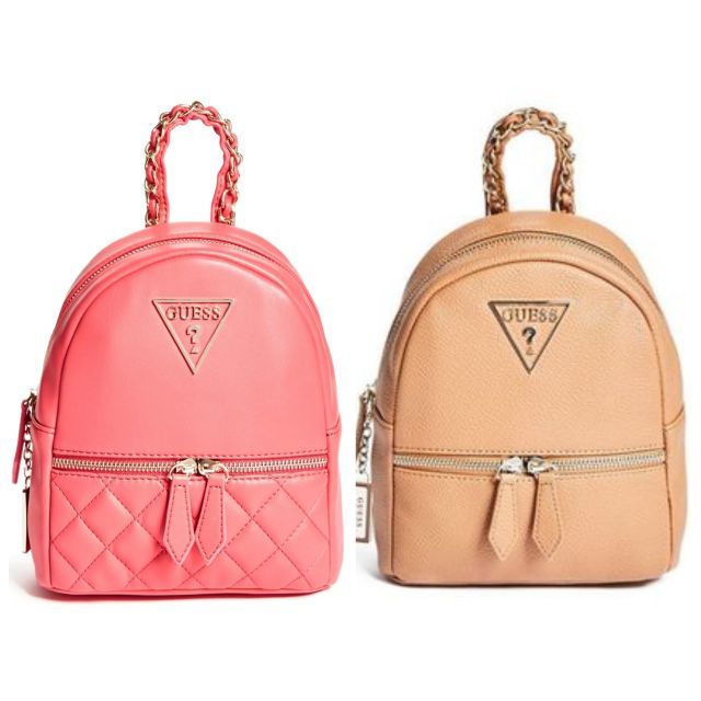 guess gold backpack