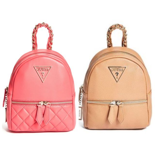 leather guess backpack