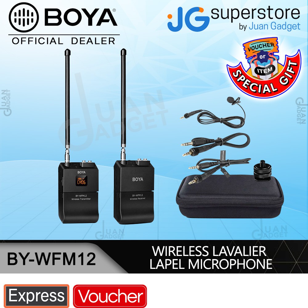 Boya BY-WFM12 VHF Wireless Microphone System | JG Superstore | Shopee ...