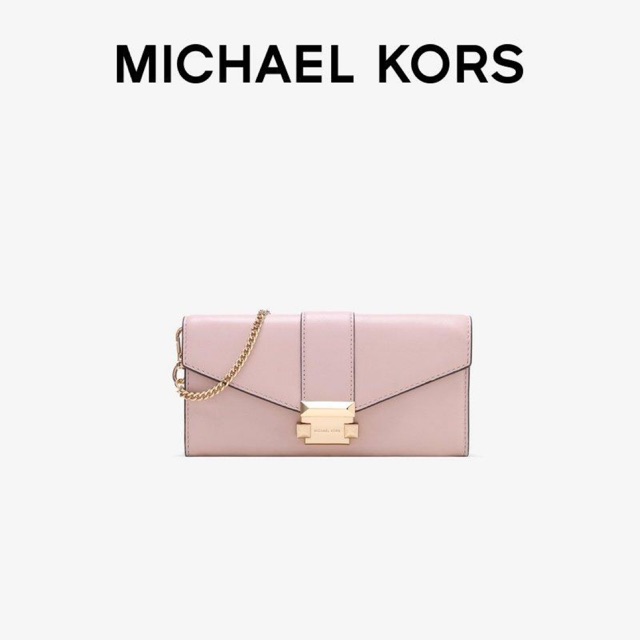 michael kors leather chain wallet