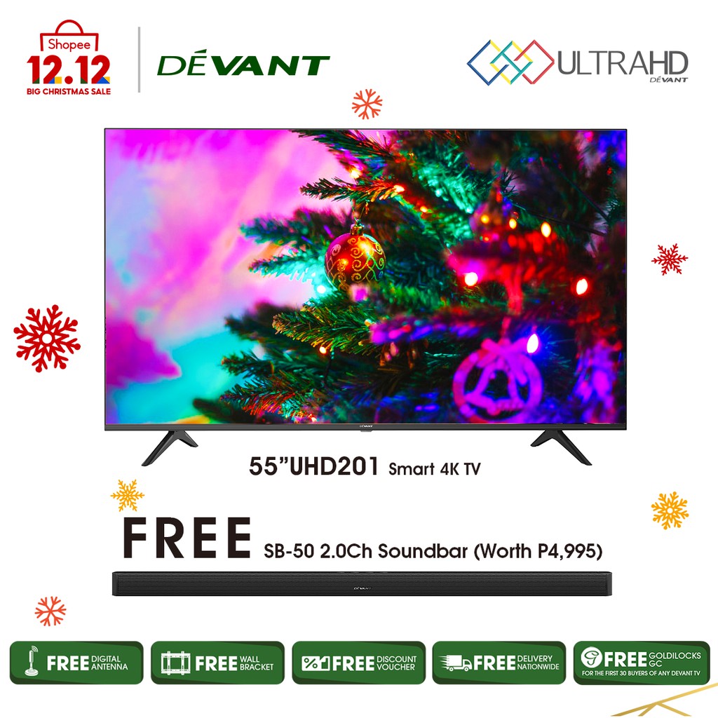 55 inch 4k tv with soundbar