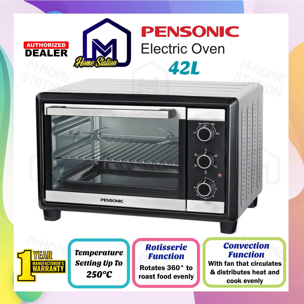 Pensonic Electric Oven 42l With Convection Rotisserie Function Peo 4200 Ketuhar Elektrik Cornell 6866