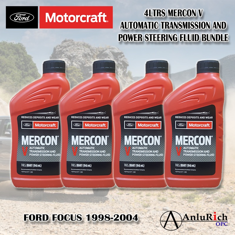 4LTRS MERCON V AUTOMATIC TRANSMISSION AND POWER STEERING FLUID FOR FORD