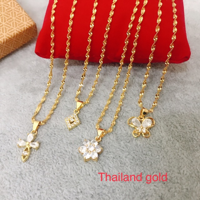 [BY]24k Thailand gold plated necklace Shopee Philippines