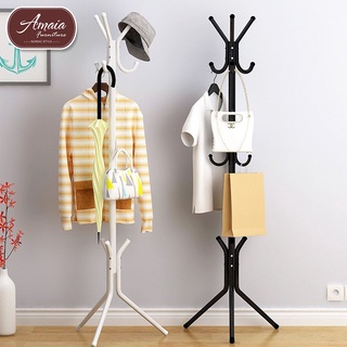 Amaia Furniture Iron Coat Rack Shelf Handbag Hat Hanger Scarf Holder Stand Rack