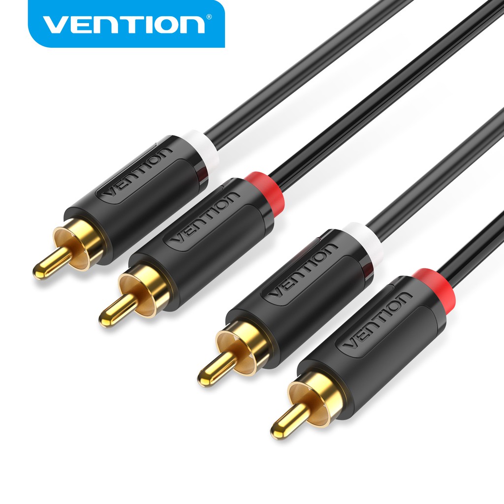 Vention RCA Cable 2 RCA to 2 RCA Stereo GoldPlated RCA Audio Cable for