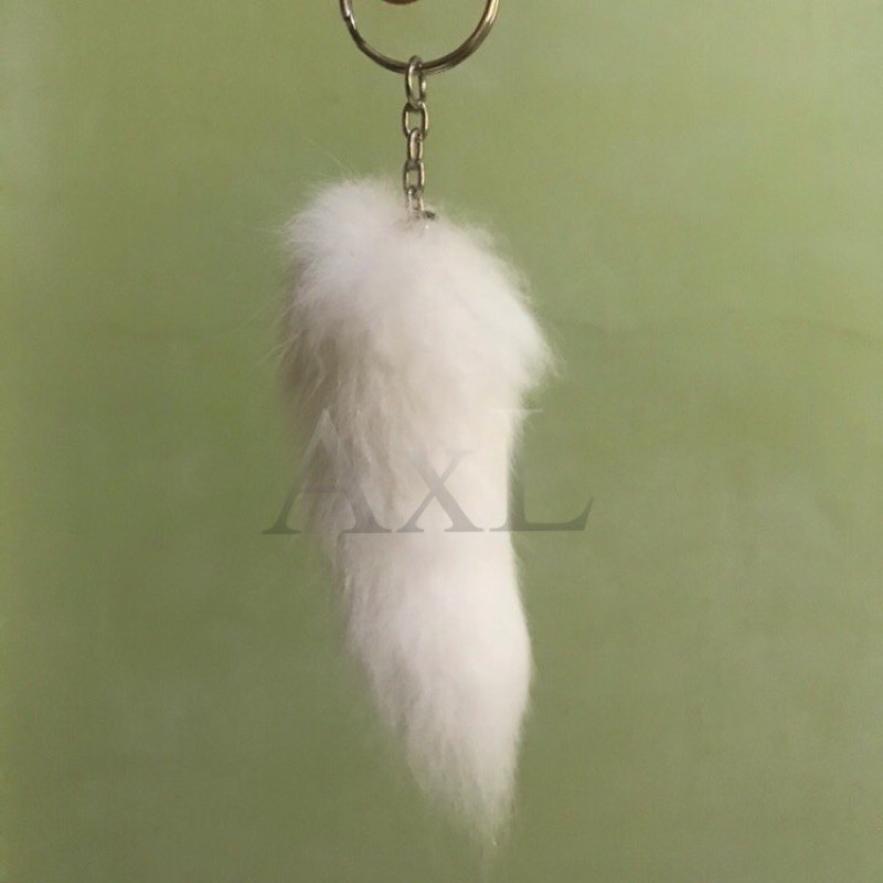Real Rabbit Tail Keychain Assorted Color Soft Natural Fur Shopee Philippines