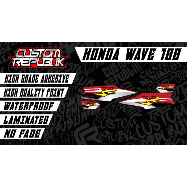 Tunay Na Honda Wave 100 Jrp Thai Decalsin Stock