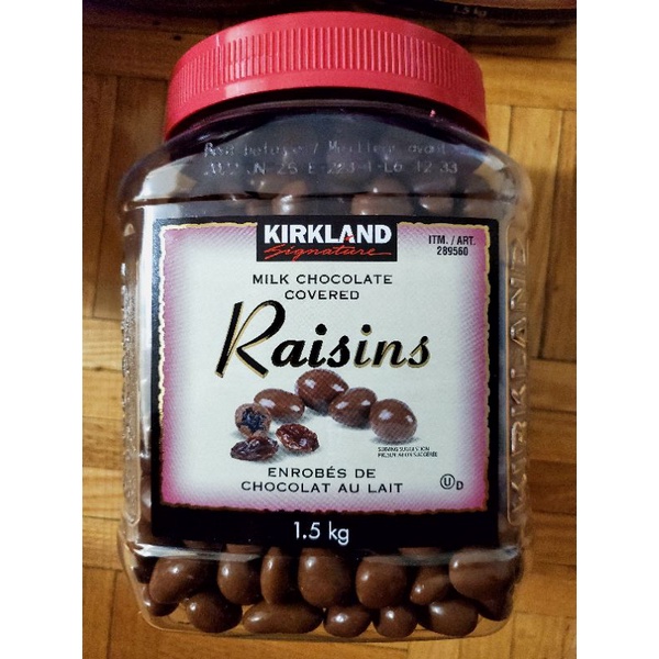Kirkland Signature Raisins Milk Chocolate Covered 1.5 kg Raisins